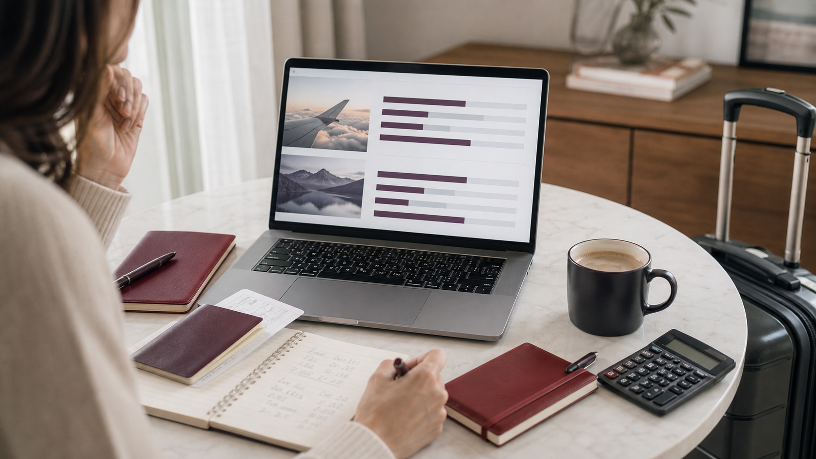 Virgin Points reward flight planning illustration