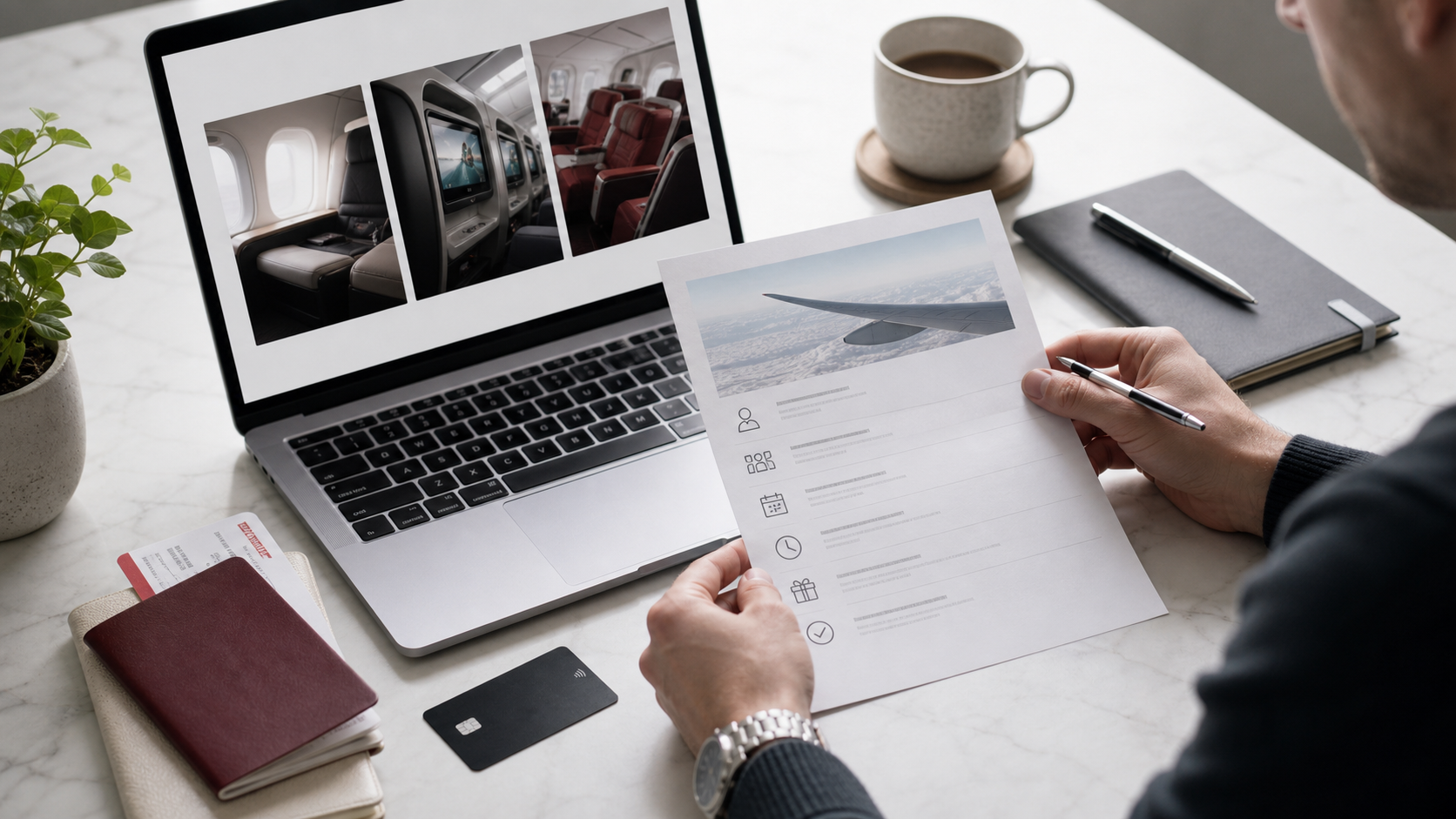 Virgin Points reward flight planning illustration
